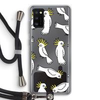 Papegaai: Samsung Galaxy A41 Transparant Hoesje met koord