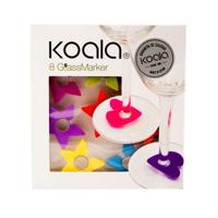 Identificatoren voor glazen Koala Ster Plastic Multicolour 8 Onderdelen (12,8 x 5 x 13,7 cm)