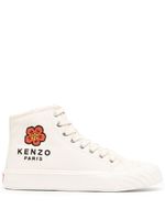 Kenzo baskets montantes à logo brodé - Blanc - thumbnail