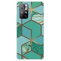 Xiaomi Redmi Note 11 Pro/Note 11 Pro 5G Marmerpatroon IMD TPU Hoesje - Groen