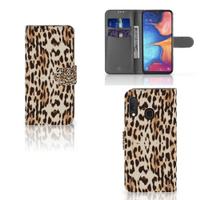 Samsung Galaxy A20e Telefoonhoesje met Pasjes Leopard