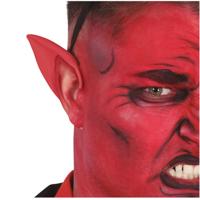 Duivels/demonen oren - rood - kunststof - volwassenen - duivelsoren - Halloween accessoires