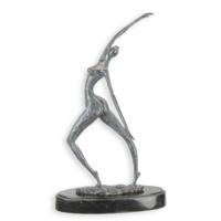 A MODERNIST BRONZE SCULPTURE OF A FEMALE NUDE