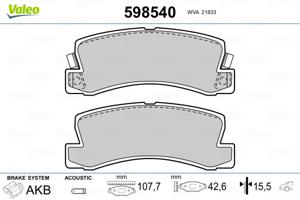 Valeo Remblokset 598540