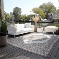 Dubbelzijdig Buitenkleed Meekly - Taupe maat: 170x120cm - materiaal: Polypropyleen - Dekbed-Discounter.nl