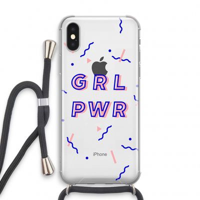 GRL PWR: iPhone XS Transparant Hoesje met koord
