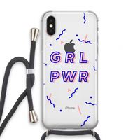 GRL PWR: iPhone XS Transparant Hoesje met koord