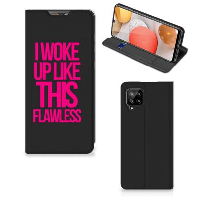 Samsung Galaxy A42 Hoesje met tekst Woke Up - Origineel Cadeau Zelf Maken