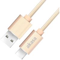 Akasa AK-CBUB34-10GL USB-kabel USB 2.0 1 m USB A USB C Goud