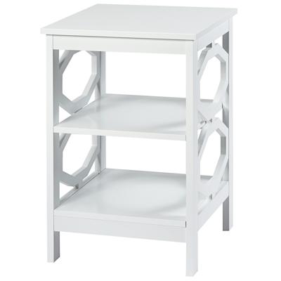Nachtkastje 3 Niveaus Bijzettafel Nachtkast Salontafel voor Slaapkamer Woonkamer 40 x 40 x 61 cm ( Wit/Zwart/Bruin/Grijs OO-Vormig)