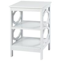 Nachtkastje 3 Niveaus Bijzettafel Nachtkast Salontafel voor Slaapkamer Woonkamer 40 x 40 x 61 cm ( Wit/Zwart/Bruin/Grijs OO-Vormig)