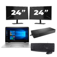 Lenovo ThinkPad L13 G2 - Intel Core i5-11e Generatie - 13 inch - 16GB RAM - 256GB SSD - Windows 11 Home + 2x 24 inch Monitor