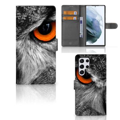 Samsung Galaxy S22 Ultra | Telefoonhoesje | Met pasjeshouder | Uil