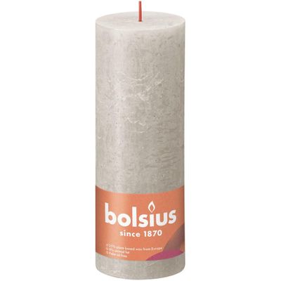 Bolsius kaars rustiek 19x7 cm sandy grijs