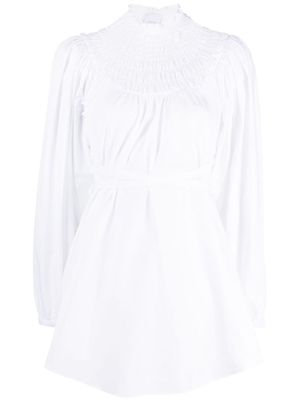 Patou blouse en coton biologique à taille nouée - Blanc
