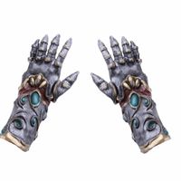 Horror handschoenen metaal/alien voor volwassenen - thumbnail