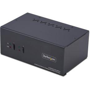 StarTech.com 2-Port Dual-Monitor DisplayPort en HDMI KVM Switch, 4K 60Hz, 1x HDMI & 1x DP Monitor, 2