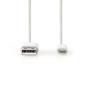 Data- en Oplaadkabel | Apple Lightning 8-pins male - USB A male | 2,0 m | Wit [CCBW39300WT20]