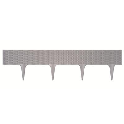Graskant/tuin rand/kantopsluiting - grijs - totale lengte 3,9 meter - borderrand