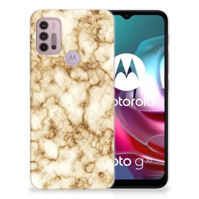 Motorola Moto G30 | G10 | TPU | Siliconen hoesje | Marmer Goud