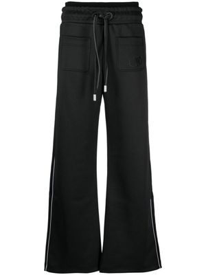 Off-White pantalon de jogging en coton à taille élastiquée - Noir