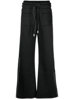 Off-White pantalon de jogging en coton à taille élastiquée - Noir