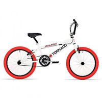 Tornado 20 inch freestyle fiets wit rode banden 200022