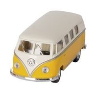 Modelauto Volkswagen T1 geel/wit 13,5 cm   -