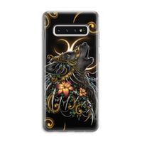 Huilende Wolf: Samsung Galaxy S10 4G Transparant Hoesje