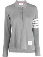 Thom Browne 4-Bar long-sleeved polo shirt - Gris - thumbnail