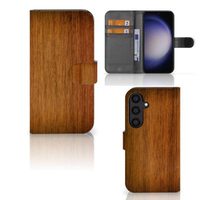 Samsung Galaxy S24 | Book Style Case | Donker Hout