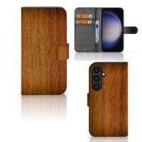 Samsung Galaxy S24 | Book Style Case | Donker Hout