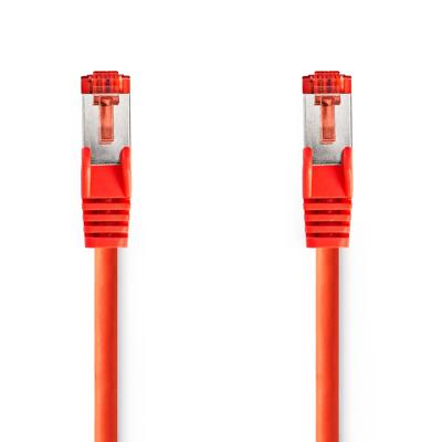 Nedis CAT6 Netwerkkabel | RJ45 Male | RJ45 Male | S/FTP | 10.0 m | Rond | LSZH | Rood | Label - CCGL85221RD100