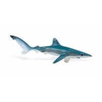 Plastic speelgoed figuur grote blauwe haai 18 cm   -