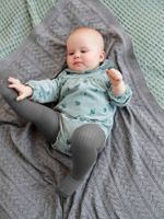 Fluwelen baby overall met print medium groen aop - 15-4706 tcx - thumbnail