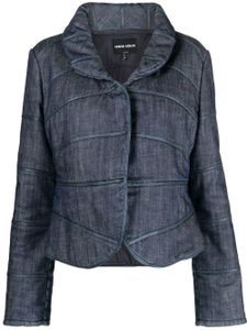 Giorgio Armani Pre-Owned veste en jean à design matelassé (années 2000) - Bleu