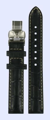 Horlogeband Tissot T600027412 Leder Zwart 15mm