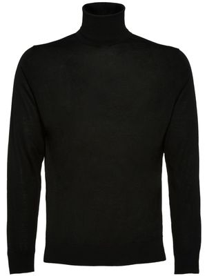 Prada pull en laine à col roulé - Noir