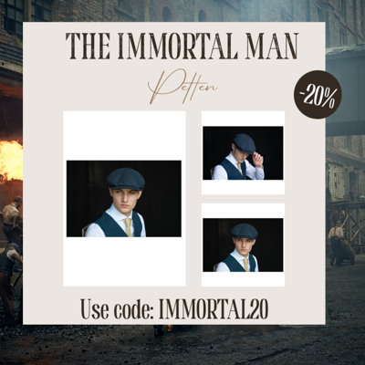 CitySport Cap Deluxe | Blauw Wol Visgraat | 8-Panelen | Peaky Blinders