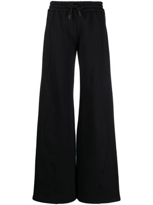 Off-White pantalon de jogging en coton à bande logo - Noir