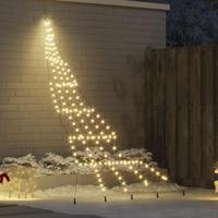 LED Kerstboom met 168 LED met grondpennen Warmwit 511 cm Metaal