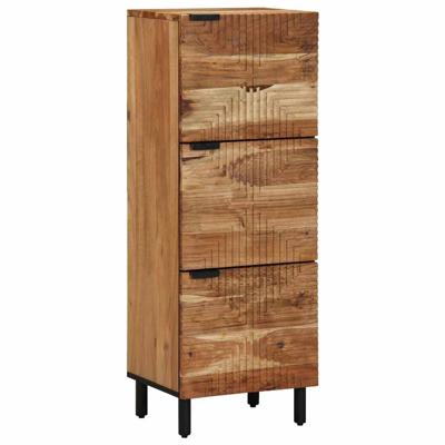 Highboard met plank Bruin 40 x 33 x 110 cm Massief acaciahout