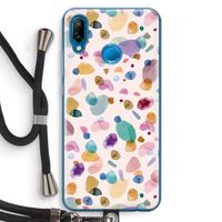 Terrazzo Memphis Pink: Huawei P20 Lite Transparant Hoesje met koord