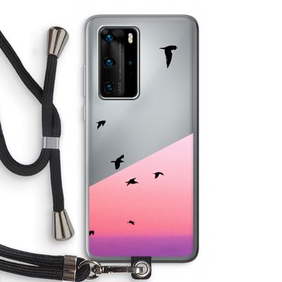 Fly away: Huawei P40 Pro Transparant Hoesje met koord