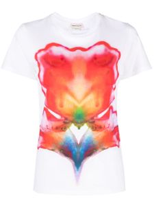 Alexander McQueen t-shirt à imprimé abstrait - Blanc