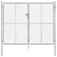Poort 306x250 cm gegalvaniseerd staal zilverkleurig