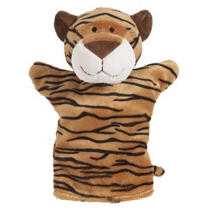 Pluche handpop tijger 22 cm   -