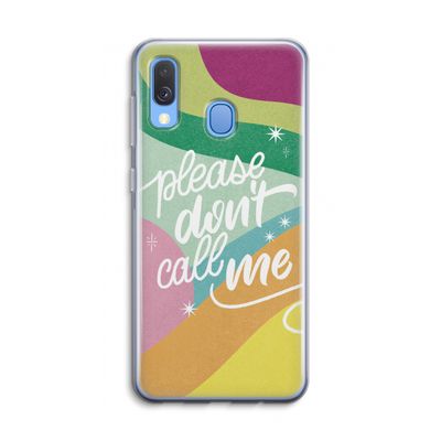 Don't call: Samsung Galaxy A40 Transparant Hoesje