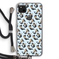 Zeemeermin: Pixel 4a Transparant Hoesje met koord
