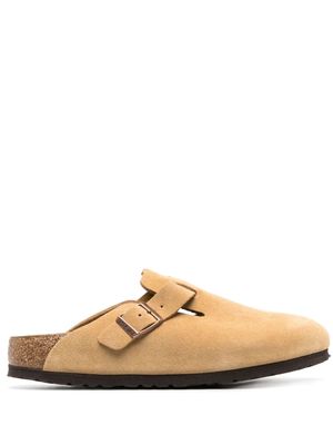 Birkenstock sandales Boston en daim à boucles - Tons neutres